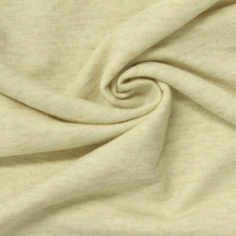 Light Yellow Marl French Terry, Cotton, 210 gsm