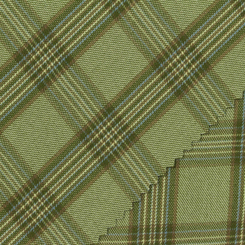 Green Plaid Woven, Polyester