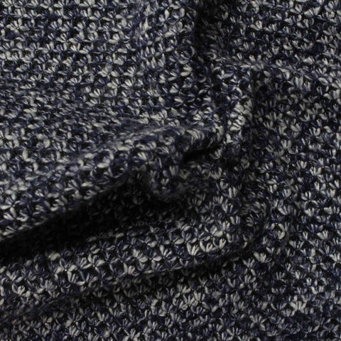Dark Blue Marl Jacquard, Polyester, 370 gsm