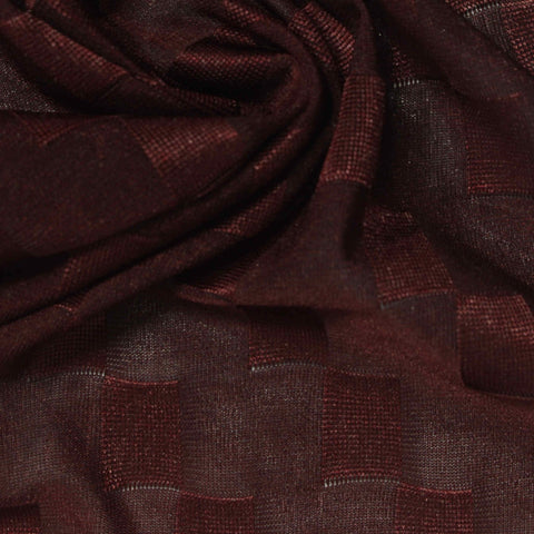 Brown Square Pointelle Knit, Polyester
