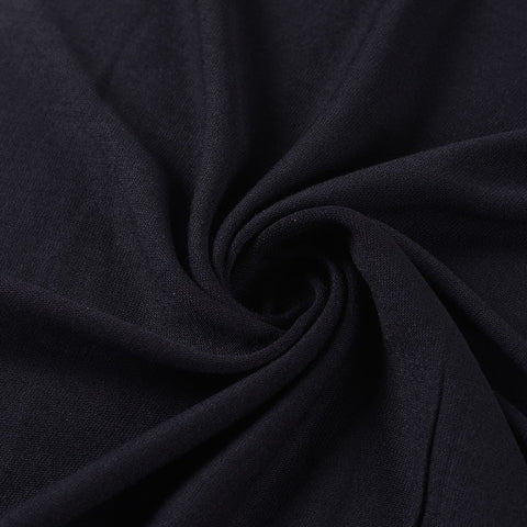 Viscose Stretch Jersey Knit Fabric, 210 gsm, 170 cm — Black