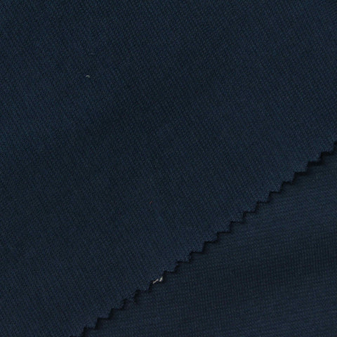 Cotton Stretch Interlock Knit Fabric, 260 gsm, 150 cm — Navy