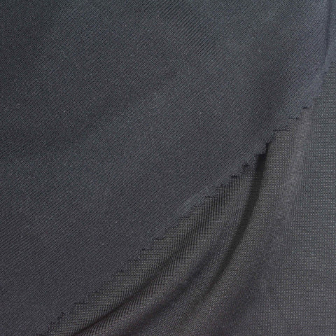 Black Rib Knit, Poly-Viscose