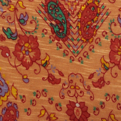 Red Small-Floral Knit, Viscose