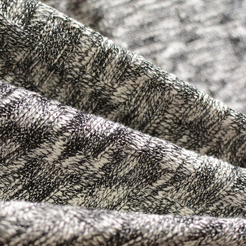 Polyester Cotton Chunky Knit Fabric, 346 gsm, 160 cm — Grey