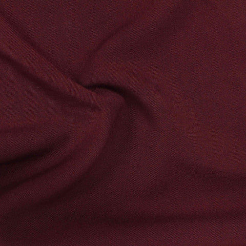 Polyester Viscose Stretch Twill Fabric, 239 gsm — Red
