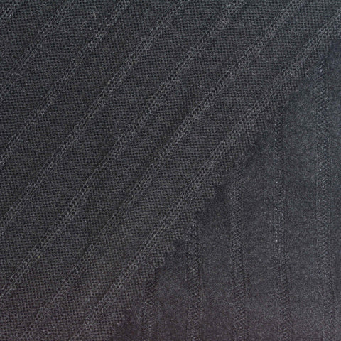 Charcoal Textured-Stripe Rib Knit, Poly-Viscose