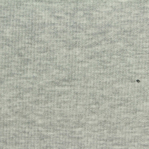 Grey Heather Rib Knit, Cotton-Poly, 260 gsm