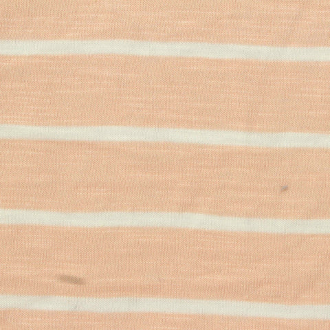 Peach Stripes Knit, Cotton-Modal