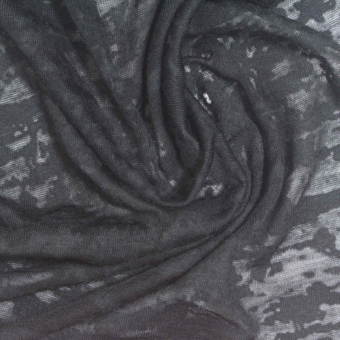 Black Camo Knit, Poly-Cotton