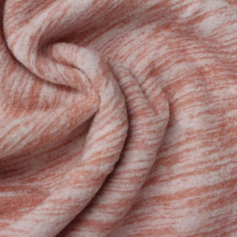 Peach Irregular-Animal Print Knit, Polyester