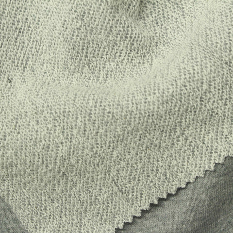 Grey Marl French Terry, Cotton, 310 gsm