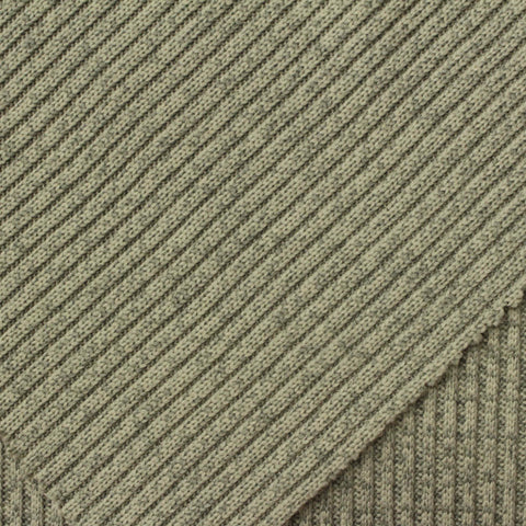 Grey Marl Rib Knit, Polyester, 275 gsm