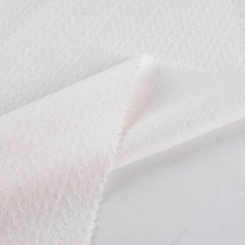 White Tone-on-Tone Jacquard, Polyester, 219 gsm