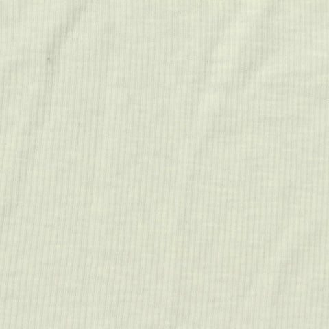 Slub Cotton Polyester Stretch Rib Knit Fabric, 190 gsm, 120 cm — Beige