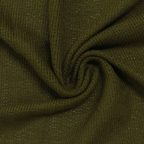 Olive Marl Chunky Knit, Poly-Viscose