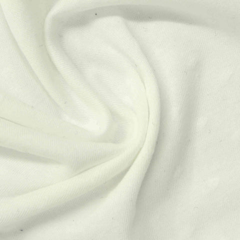 Cream Dots French Terry, Cotton
