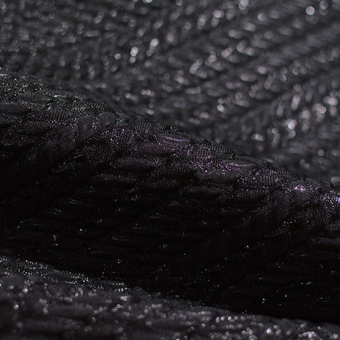 Black Glitter Jacquard, Polyester
