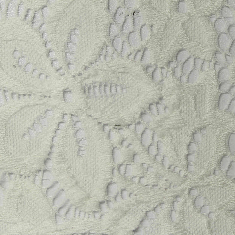 Off-White Floral Lace, Nylon, 140 gsm