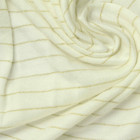 Cream Horizontal-Stripe Knit, Viscose, 180 gsm, 160 cm, ref EF-248067