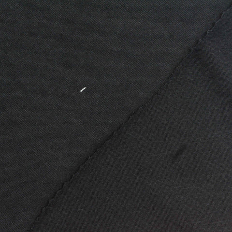 Cotton Modal Stretch Jersey Knit Fabric, 155 gsm, 165 cm — Black