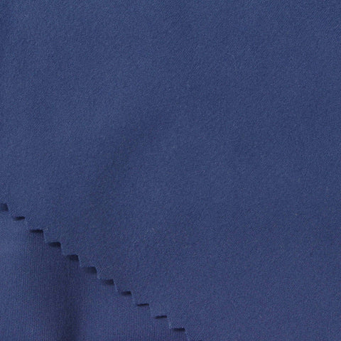 Brushed Nylon Stretch Interlock Knit Fabric, 250 gsm, 148 cm — Navy