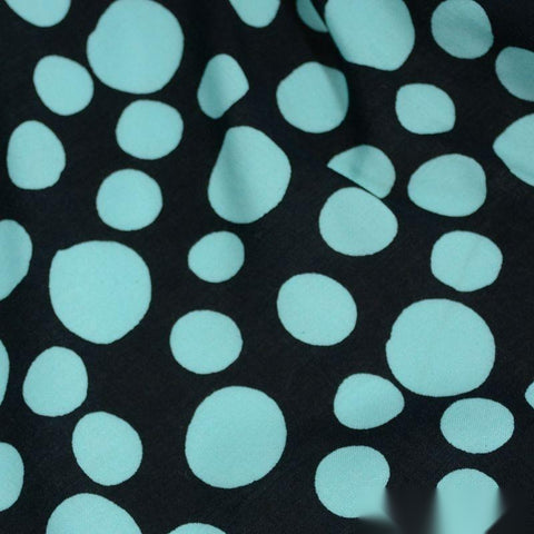 Light Blue Dots Woven, Viscose