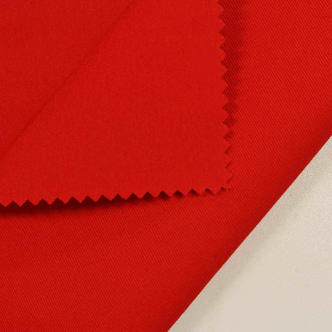 Cotton Stretch Twill Fabric, 285 gsm — Red