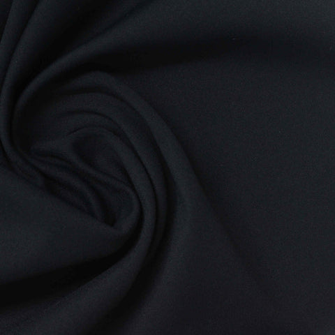 Nylon Stretch Interlock Knit Fabric, 215 gsm, 160 cm — Black