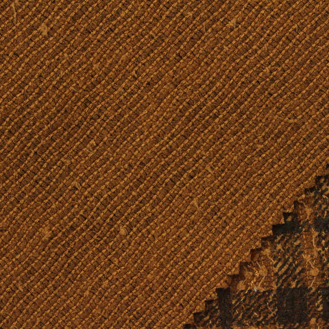 Brown Textured-Plaid Warp Knit, Polyester