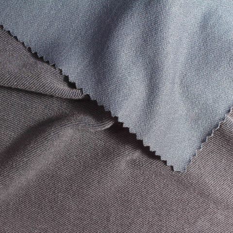 Polyester Stretch Milk Silk Knit Fabric, 140 gsm, 160 cm — Grey, ref EF-214756