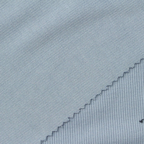 Polyester Stretch Rib Knit Fabric, 340 gsm, 120 cm — Blue