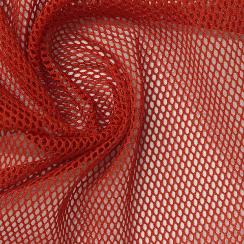 100% Polyester Mesh Fabric, 110 gsm, 160 cm — Red