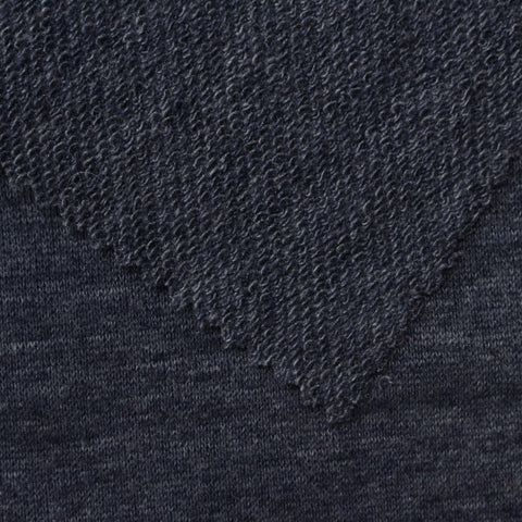 Dark Blue-Grey Marl French Terry, Cotton-Poly