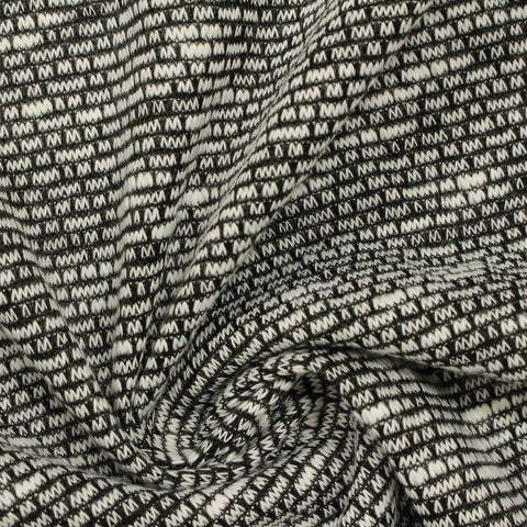 Black Textured Rib Knit, Polyester