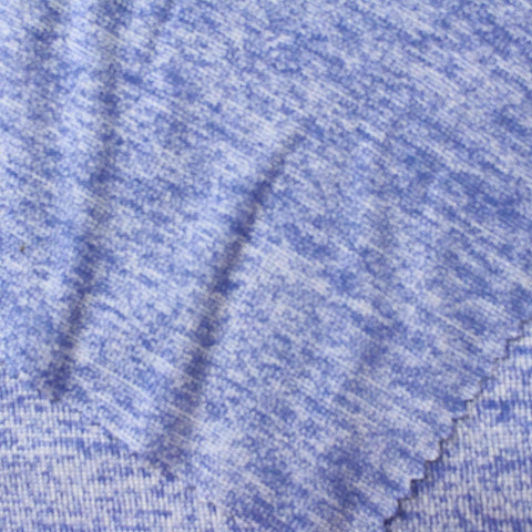 Blue Heathered-Marl Chunky Knit, Polyester, 247 gsm