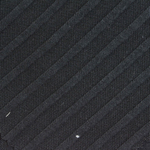 Black Vertical-Stripe Rib Knit, Viscose, 232 gsm