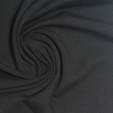 Tencel Lyocell Stretch Jersey Knit Fabric, 260 gsm, 155 cm — Black, ref EF-265639