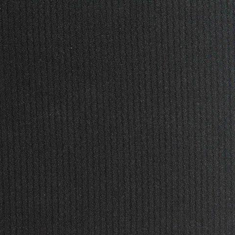 Black Ribbed Rib Knit, Viscose-Poly