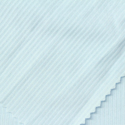 Viscose Stretch Rib Knit Fabric, 170 gsm, 180 cm — Blue