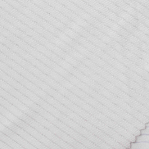 Striped Jersey Knit Fabric, 178 gsm, 165 cm — White