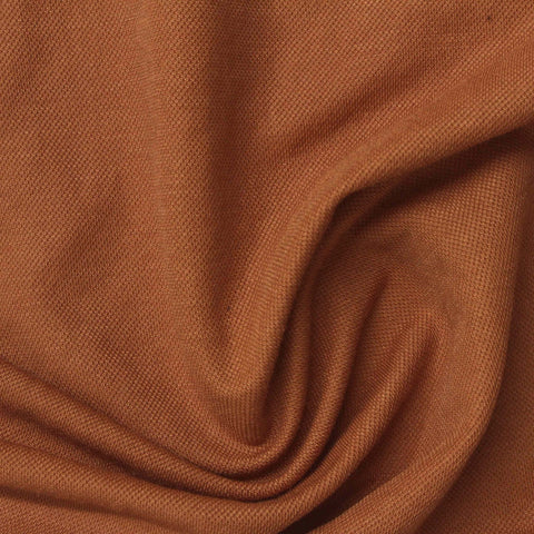 Rust Piqué Knit, Viscose-Nylon