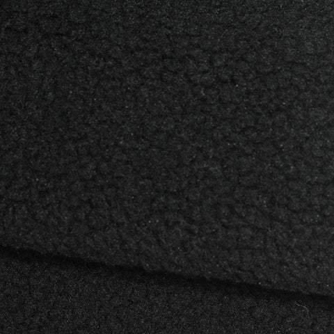 100% Polyester Fleece Fabric, 400 gsm, 165 cm — Black