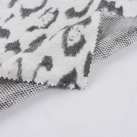 Black Leopard Jacquard, Acrylic-Poly