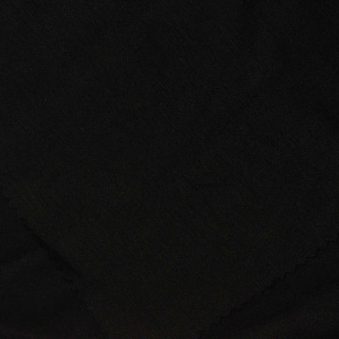 Yarn-Dyed Polyester Viscose Interlock Knit Fabric, 170 gsm, 160 cm — Black