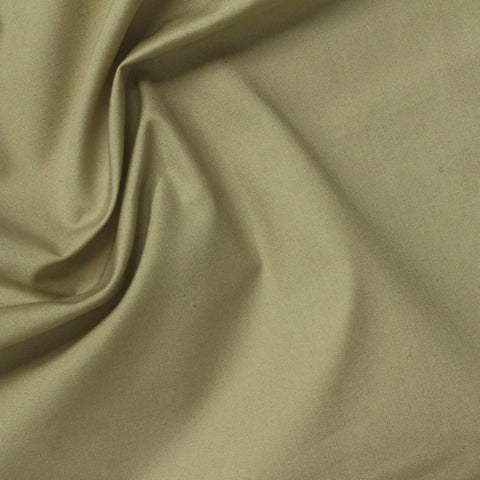 100% Cotton Poplin Fabric, 160 gsm, 155 cm — Khaki