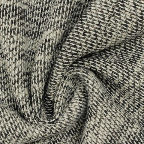 Black Marl Knit, Poly-Cotton, 363 gsm