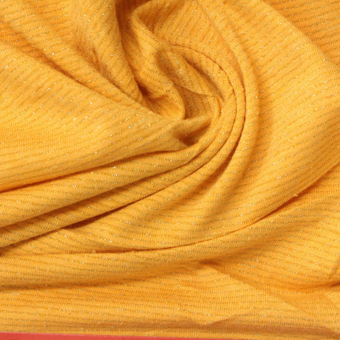 Yellow Horizontal-Stripe Knit, 180 gsm