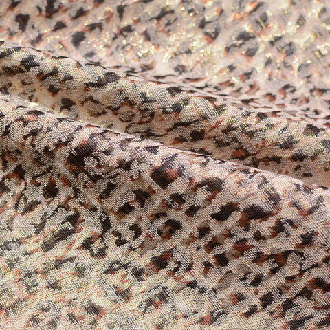 Cream Fine-Animal Print Jacquard, Polyester