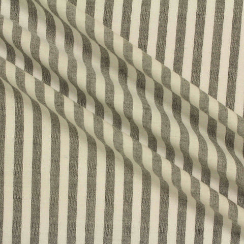 Striped 100% Cotton Poplin Fabric, 105 gsm, 145 cm — Beige
